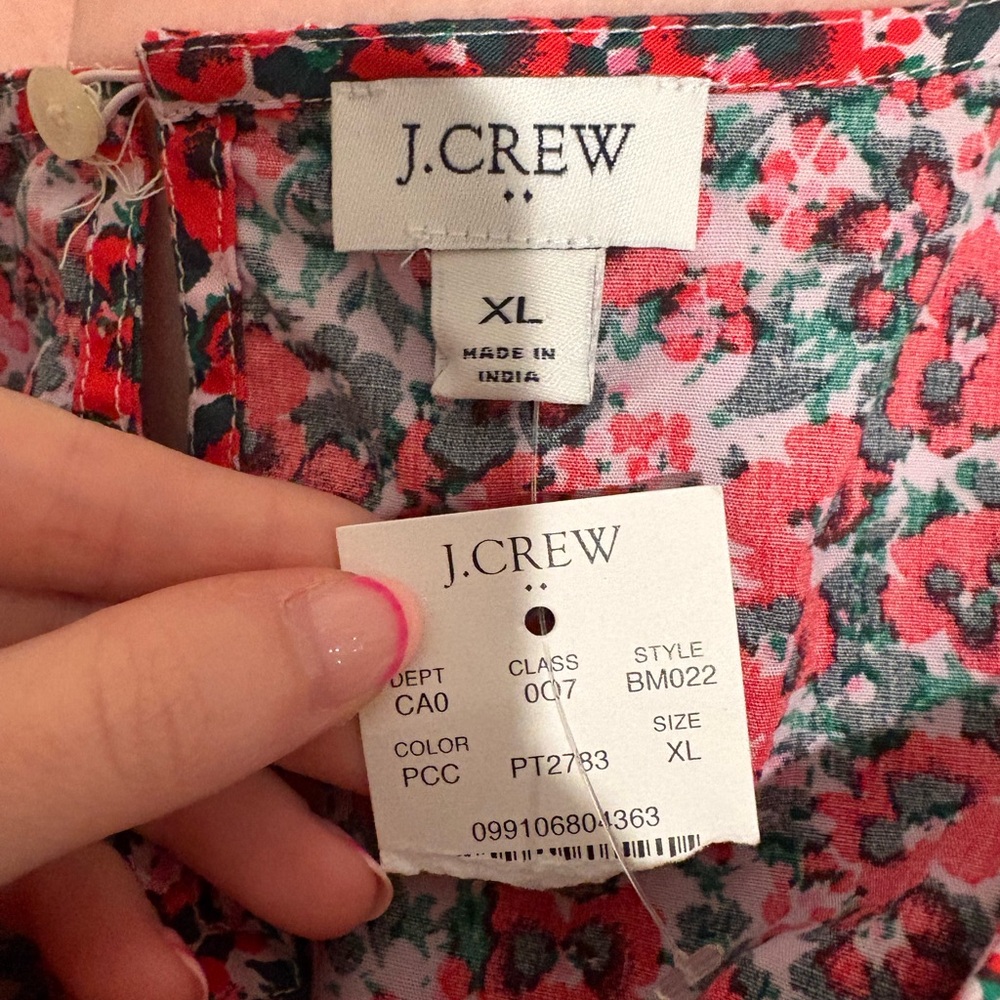 NWT Printed J Crew Blouse - Picture 2 of 8